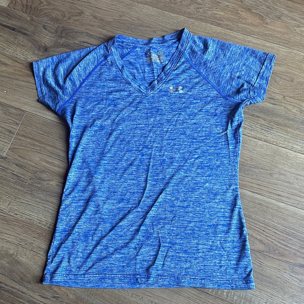 Under Armour Women's Heathered Blue Short Sleeve Tee